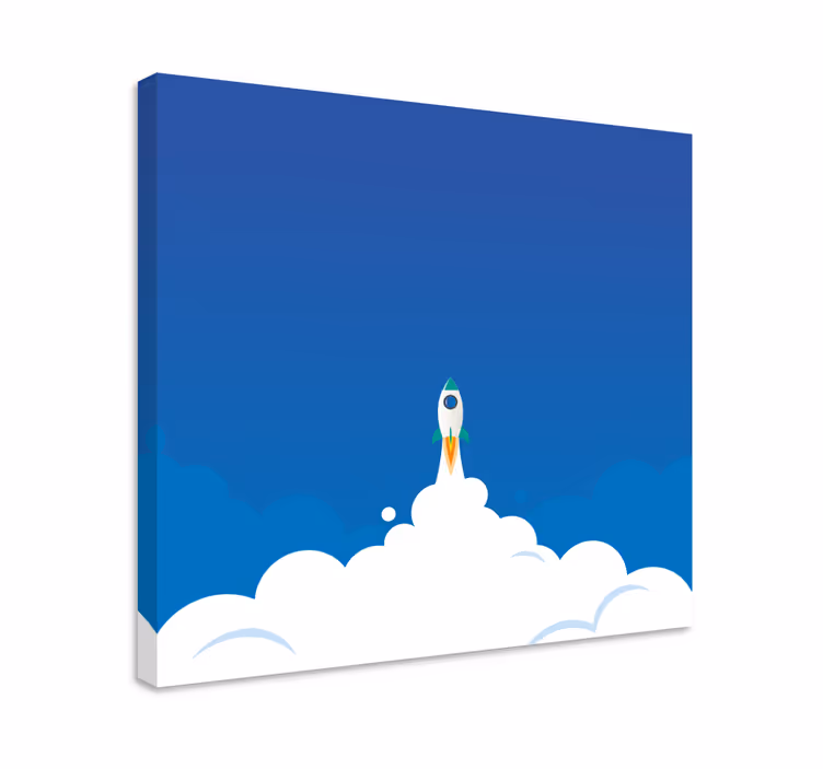 Dinosaurier wandbild raketenstart abenteuer - TenStickers