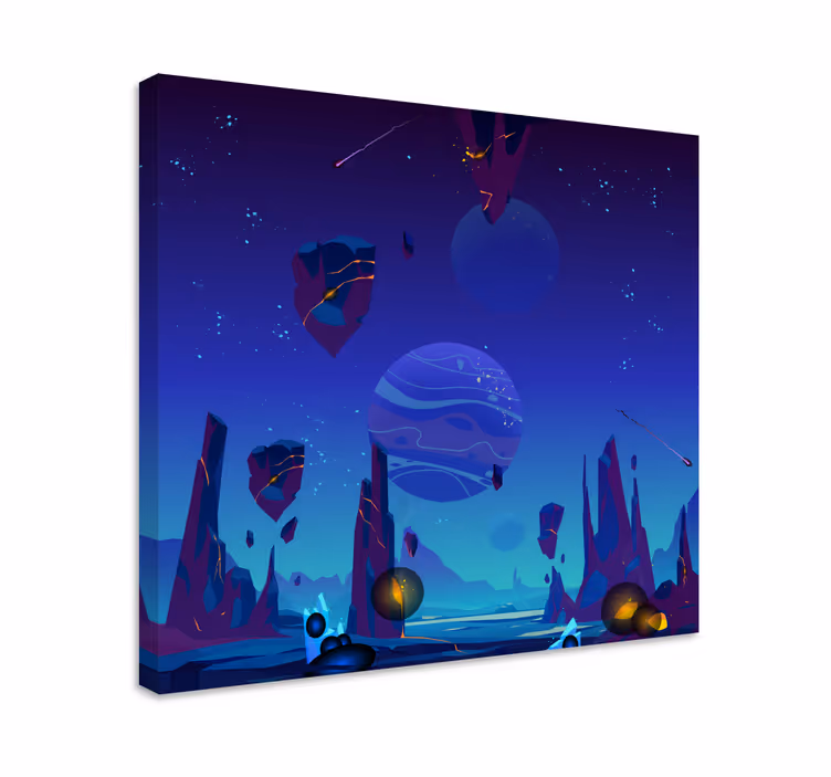Leinwandbild kinder kosmisches abenteuerbild - TenStickers