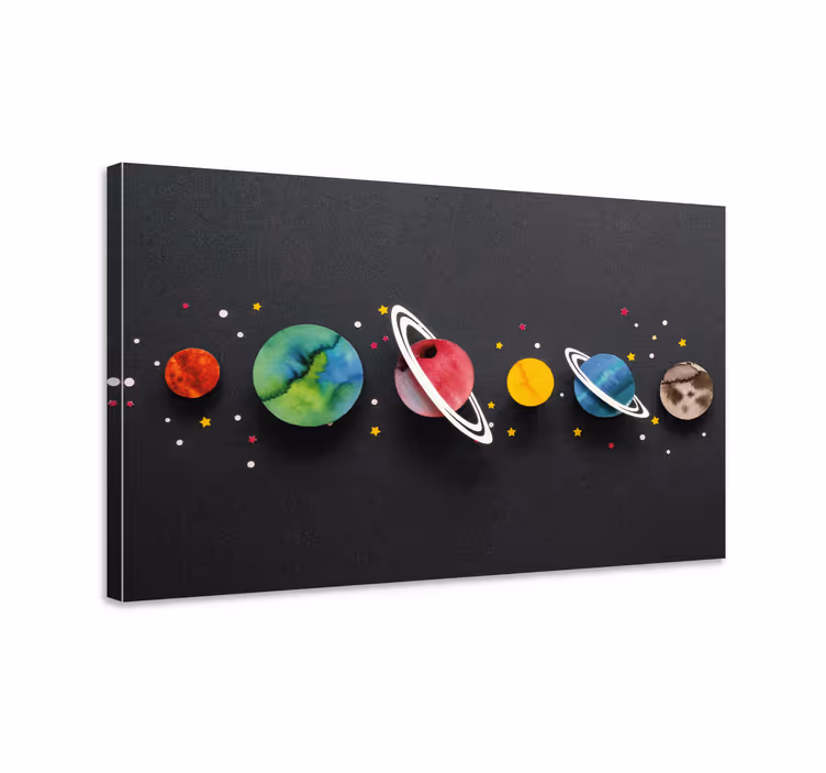 Dinosaurier wandbild mit planetensystem - TenStickers
