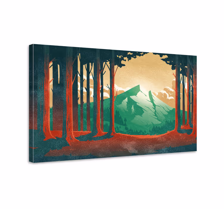 Wandbilder Landschaft berge und bäume - TenStickers