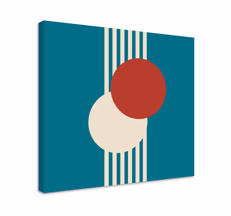 Geometrische Wandbilder Zwei kreise abstrakte kunst - TenStickers