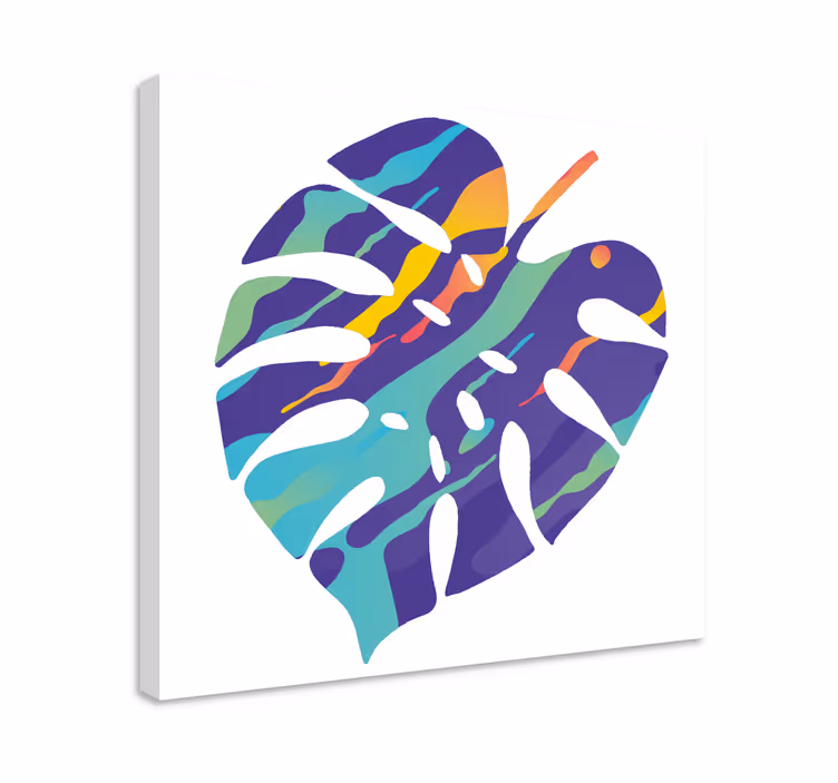 Leinwandbild tropische blattkunst - TenStickers