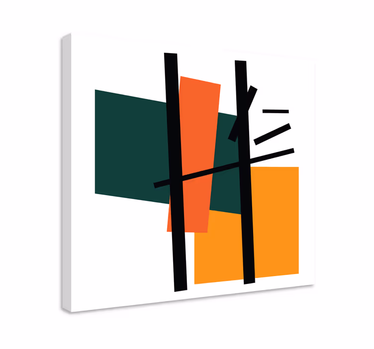 Geometrische wandbilder anordnung abstrakter formen - TenStickers