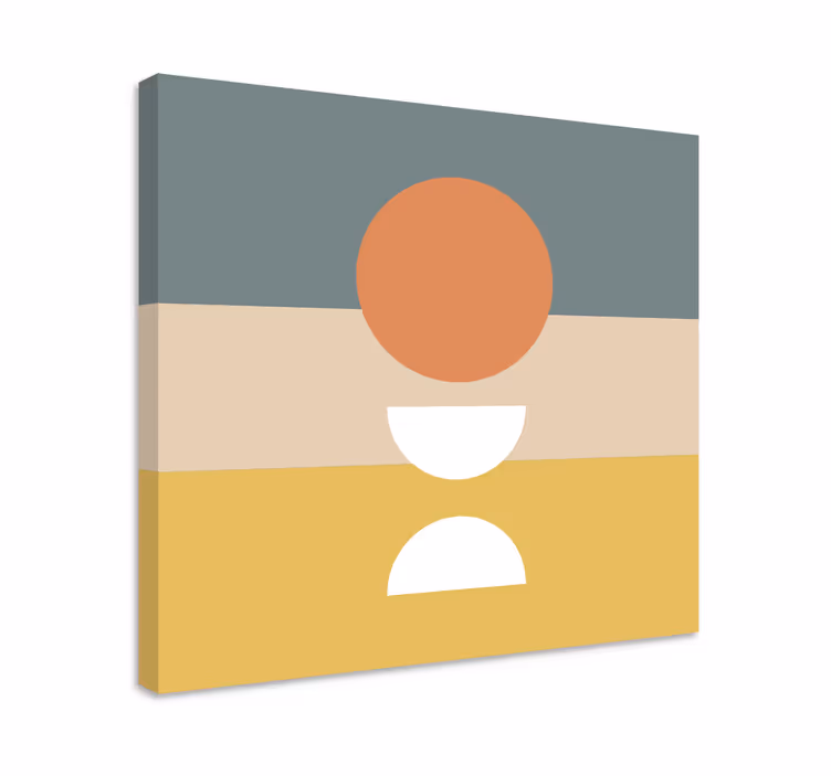 Geometrische Wandbilder 3 gestreift mit kreisfahne - TenStickers