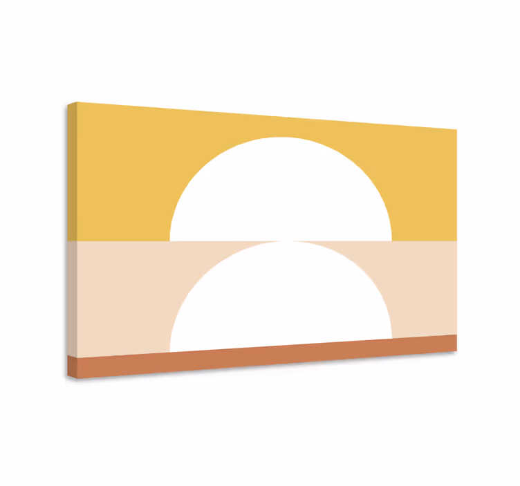 geometrische Wandbilder Zwei halbkreise geometrische kunst - TenStickers