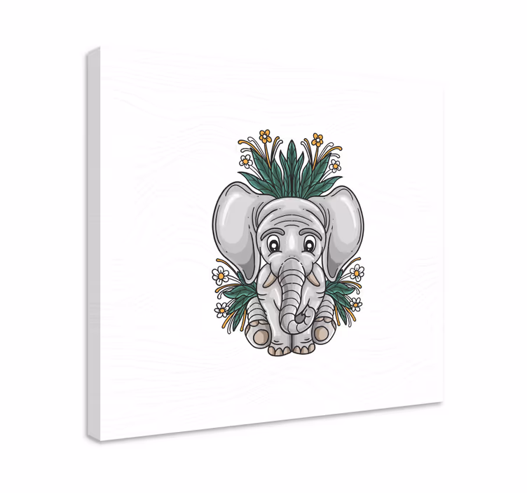 Wandbild Elefant verspieltes elefanten-design - TenStickers