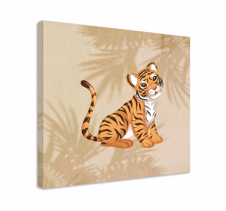 Wandbild tier süße tiger illustration - TenStickers