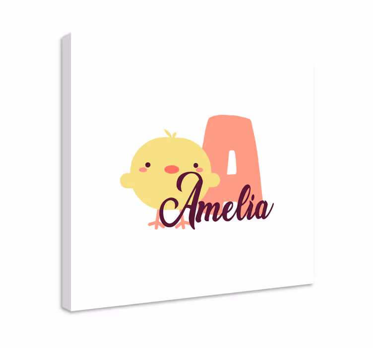 Leinwandbild babys mit niedlichem küken design - TenStickers
