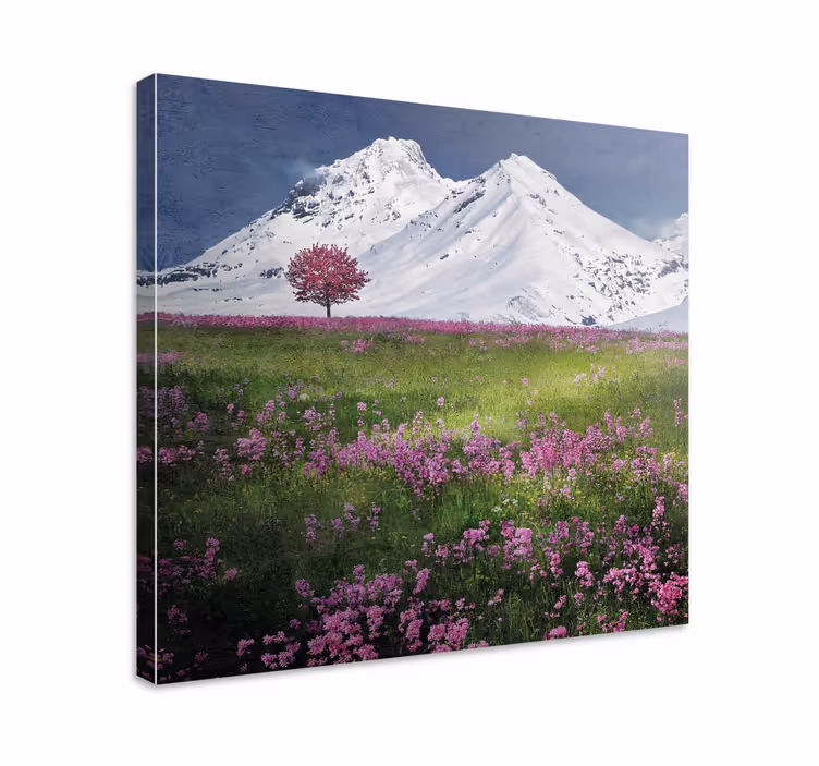 Wandbilder landschaft bergwiesen ruhe - TenStickers