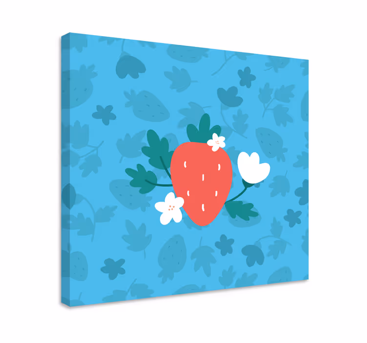 Leinwandbild Obst Blumenmuster und - TenStickers