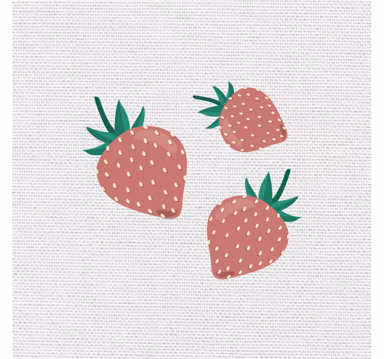 Leinwandbild obst erdbeer trio - TenStickers