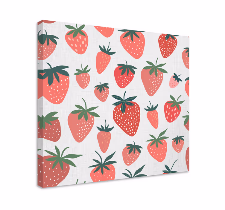 Leinwandbild obst erdbeermotiv - TenStickers