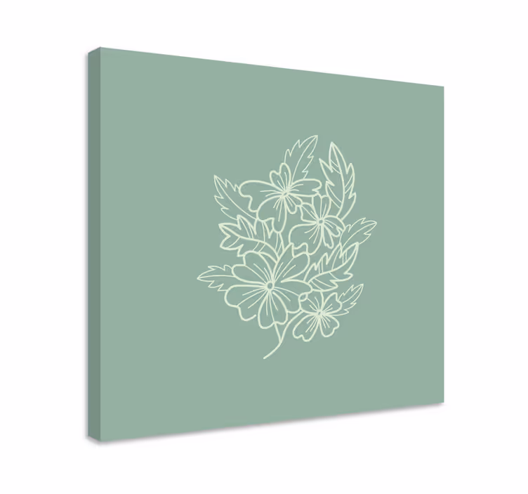 Leinwandbild stilisierte blumenarrangements - TenStickers