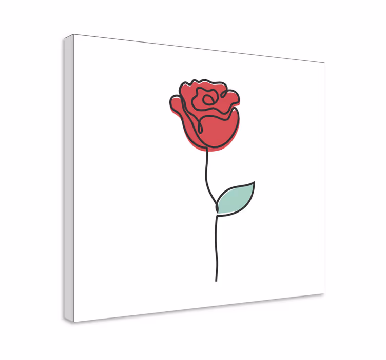 Leinwandbild elegante rote rose - TenStickers