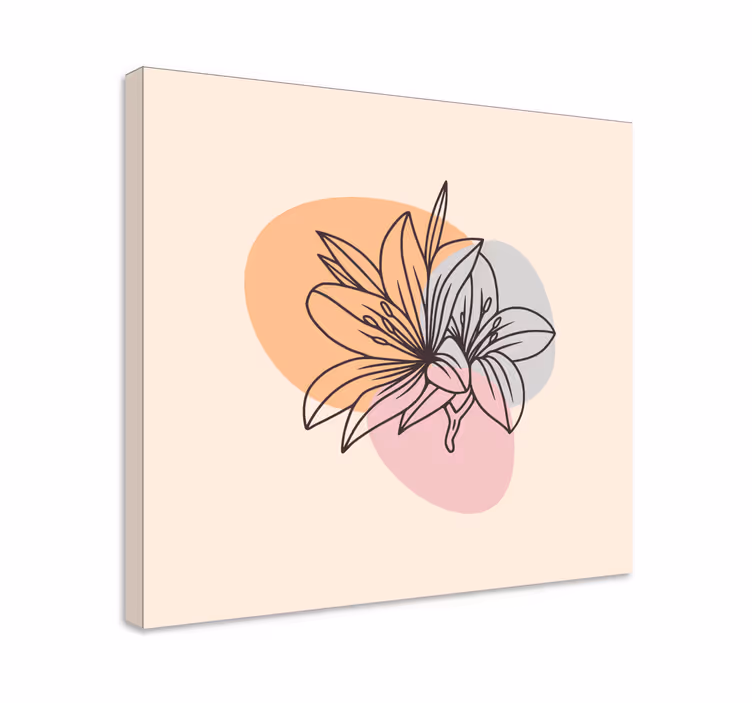 Leinwandbild stilisierte blumenkomposition - TenStickers