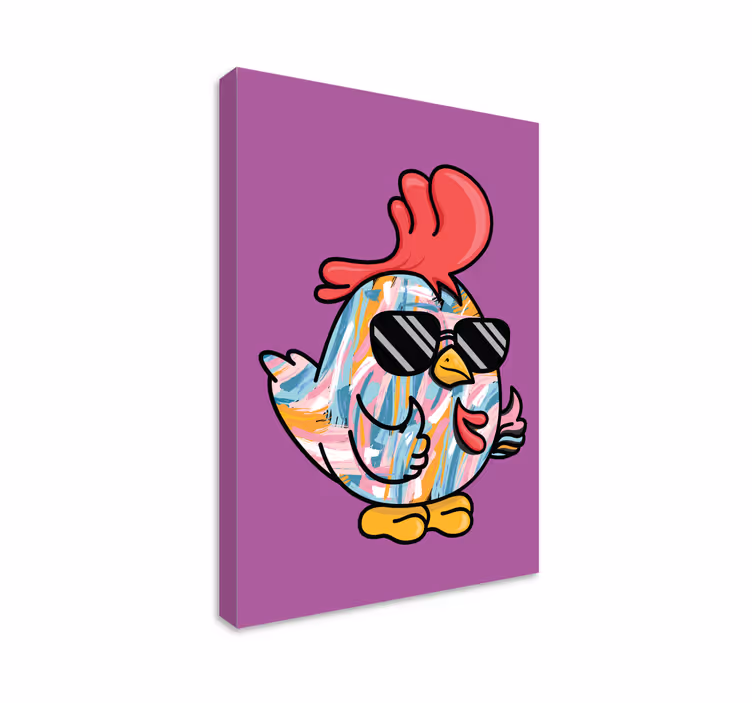 Wandbild tier cooler hühnercharakter - TenStickers