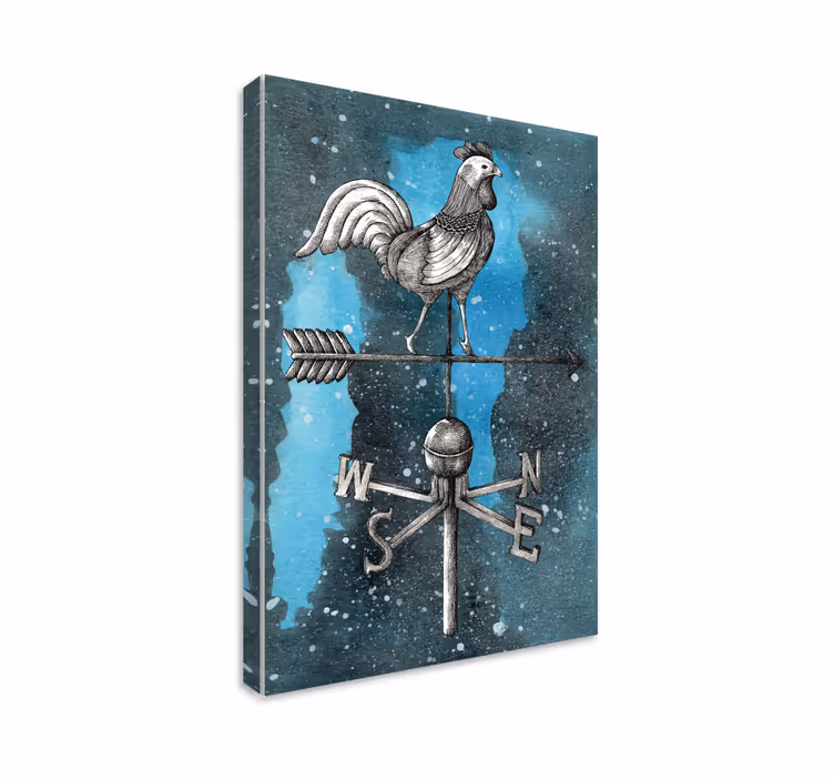 Wandbild tier wetterfahne hahn - TenStickers