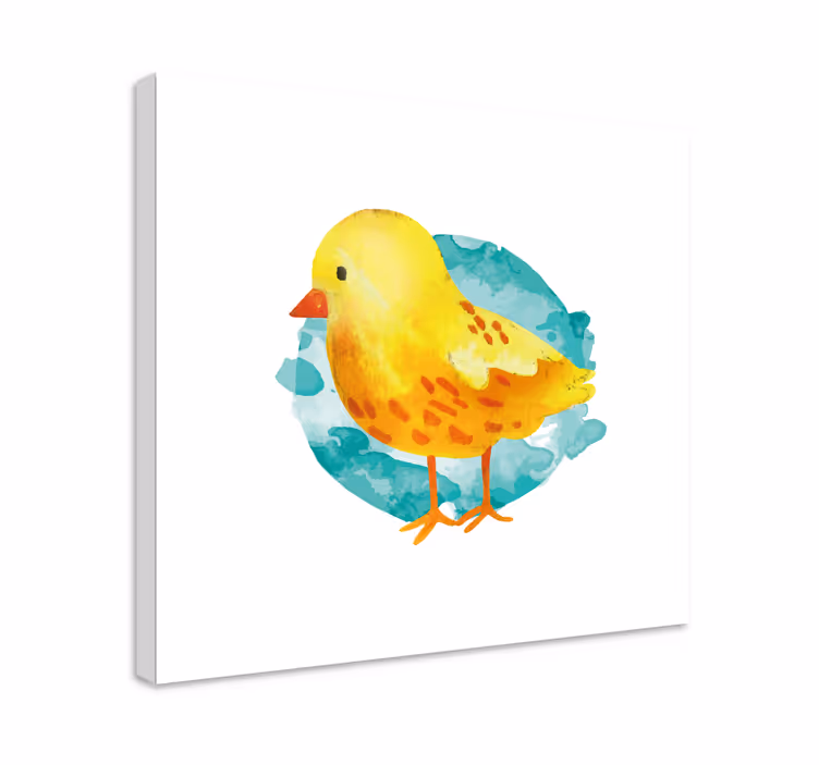 Leinwandbild vogel charmantes gelbes küken - TenStickers