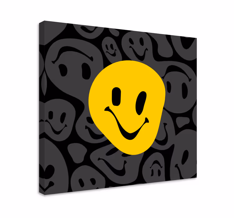 Leinwandbild glückliches smiley-gesicht - TenStickers