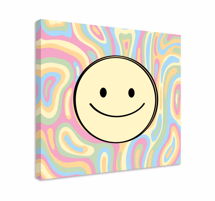 Wandbild motivation mit lächelndem gesichtsmuster - TenStickers
