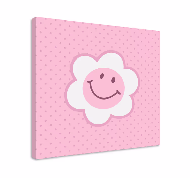 Hirsch bild leinwand mit lächelndem blumen gesicht - TenStickers