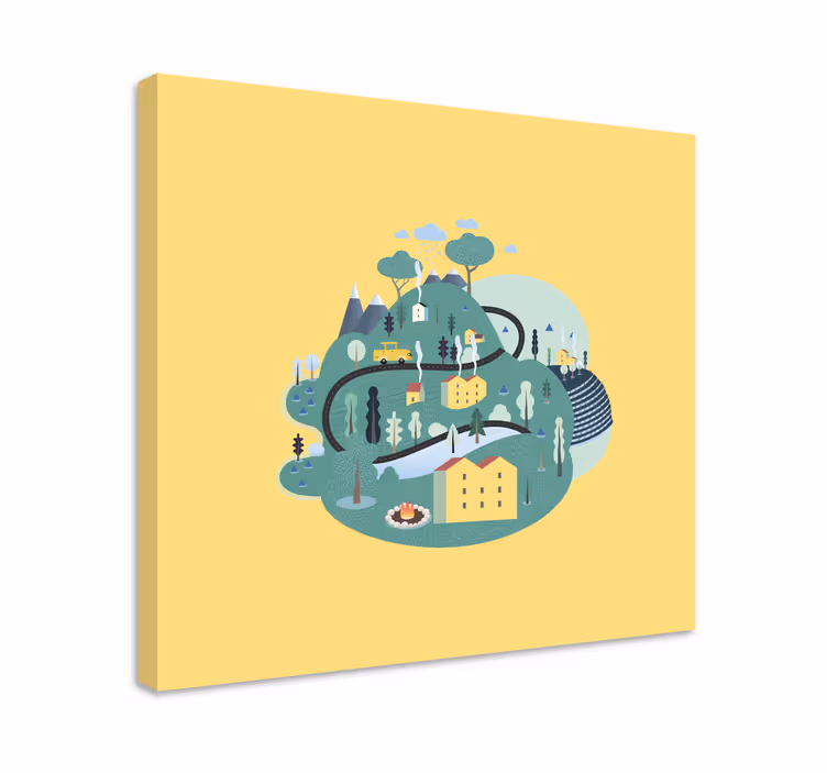 Leinwandbild charmante landszene - TenStickers