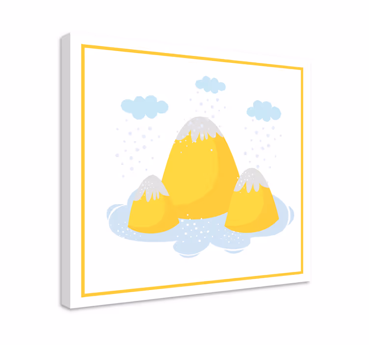 Wandbilder landschaft gelbe bergspitzen - TenStickers