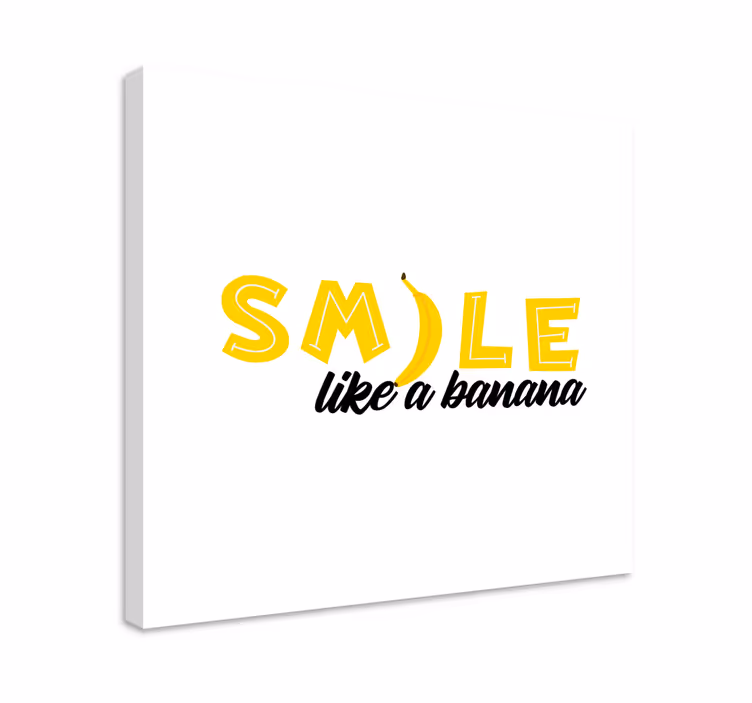 Wandbilder sprüche lächle wie eine banane - TenStickers