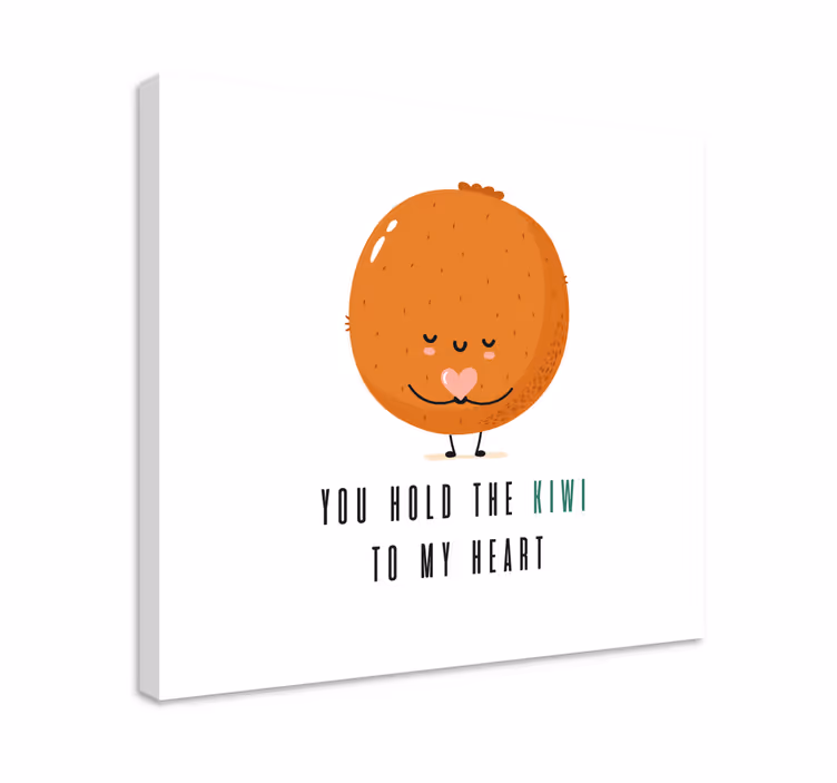 Leinwandbild obst mit süßem kiwi charakter - TenStickers