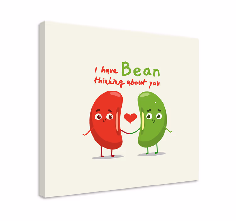 Leinwandbild Obst liebe bohnen zusammen - TenStickers