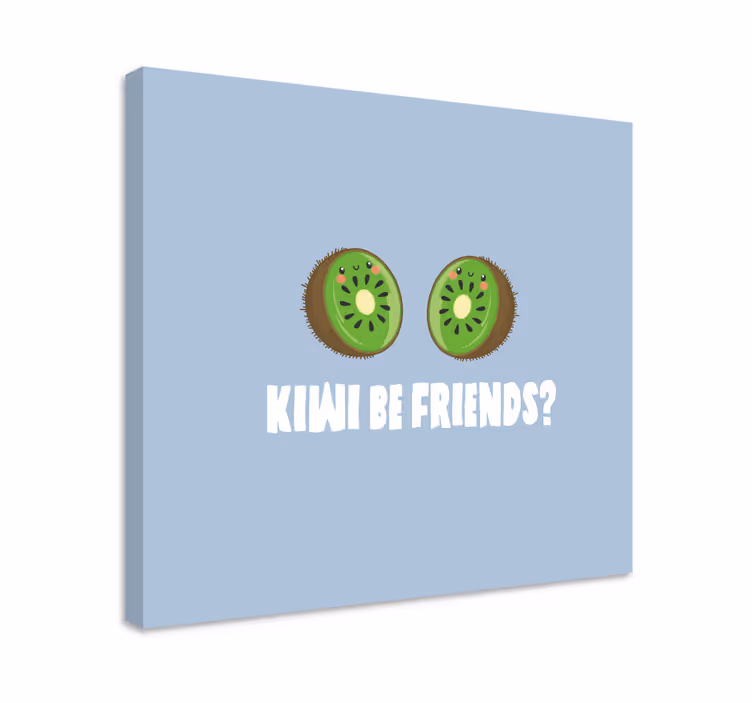 Leinwandbild obst kiwi scheibe freundschaft - TenStickers