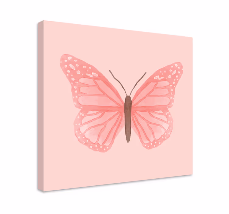 Wandbild schmetterling zarter rosa schmetterling - TenStickers