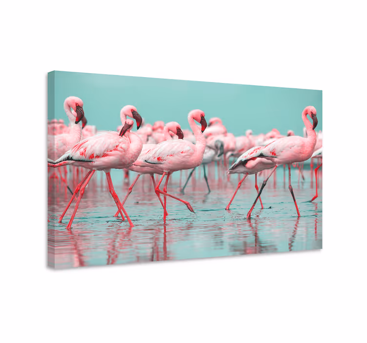 Wandbild Tier flamingo-treffen - TenStickers