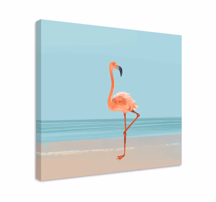 Leinwandbild vogel anmutige flamingo-pose - TenStickers