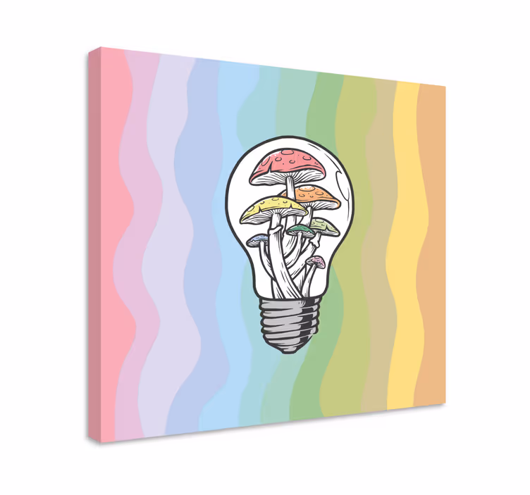 Wandbilder sprüche mit pilz-glühbirne - TenStickers