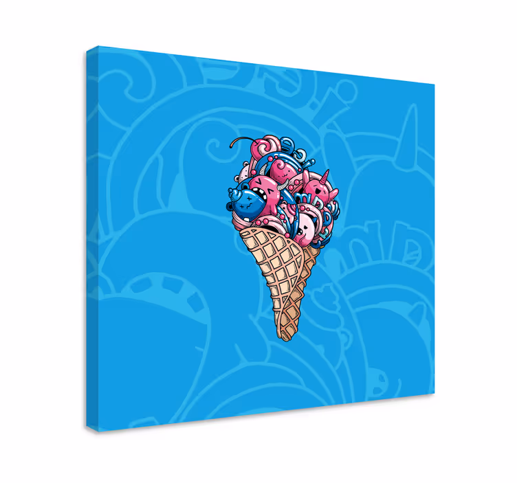Wandbild musik süßes eiscreme motiv - TenStickers