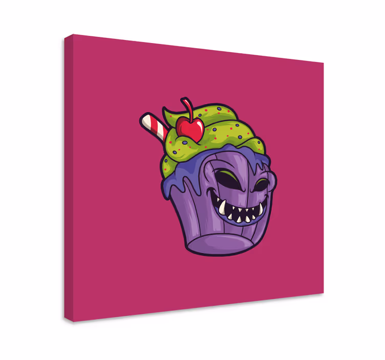 Wandbilder Sprüche bedrohliche cupcake-kreatur - TenStickers