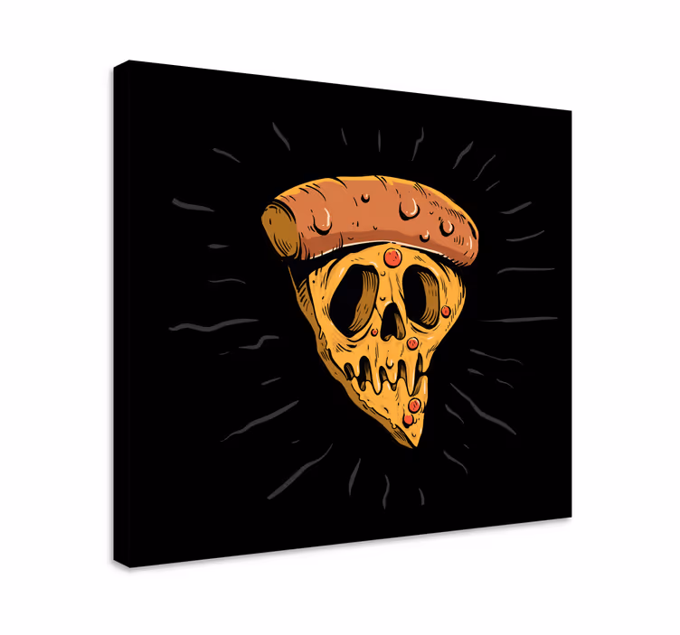 Wandbilder Sprüche pizzastück mit totenkopf - TenStickers