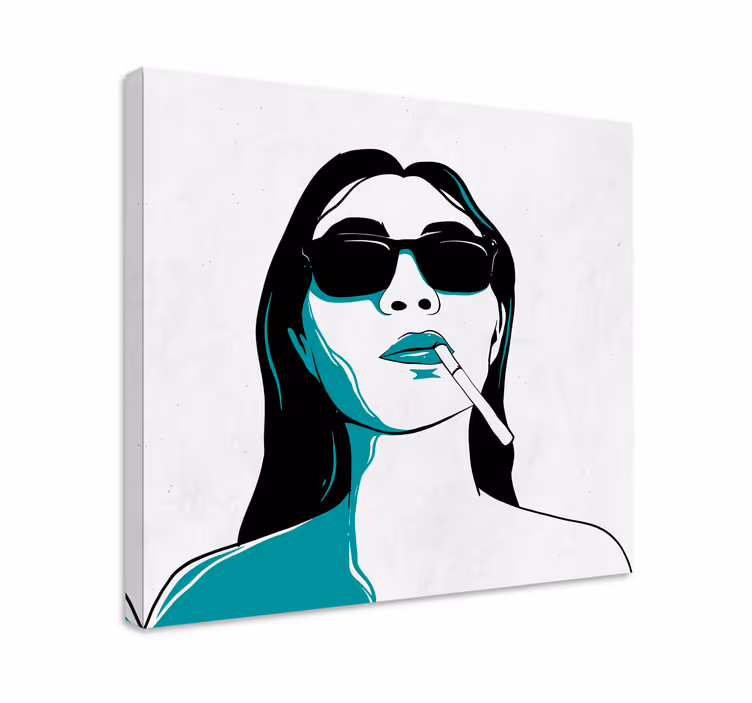 Leinwandbild stilvolle frau beim rauchen - TenStickers