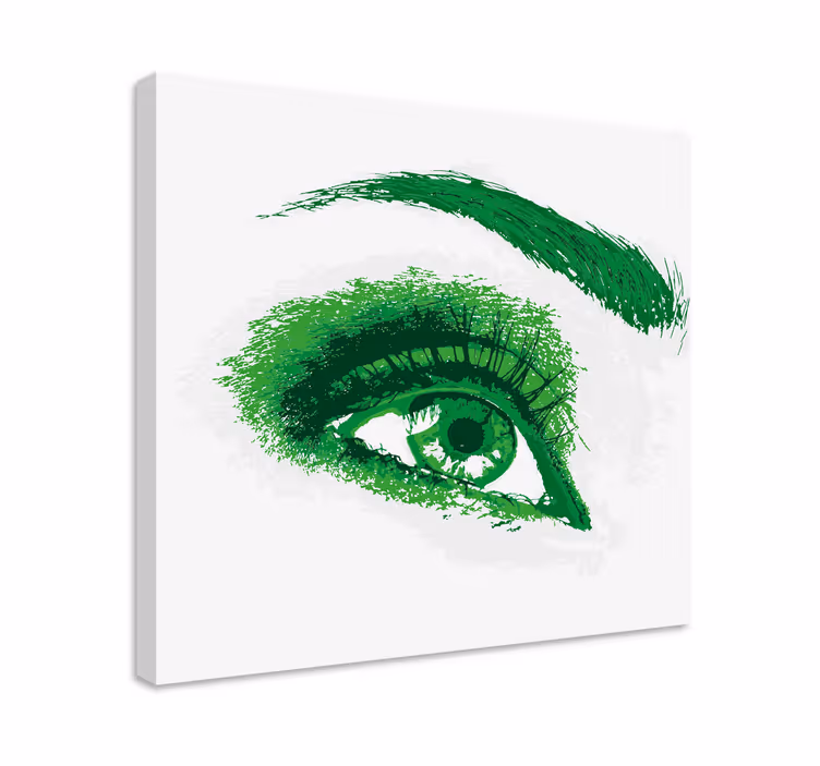 Leinwandbild obst grüne augen illustration - TenStickers