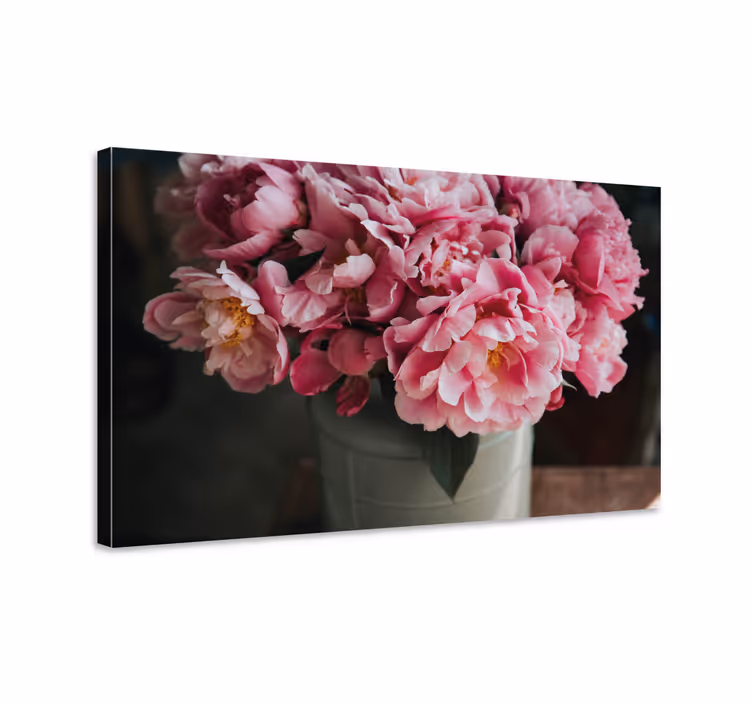 Leinwandbild pfingstrosen arrangement in pink - TenStickers