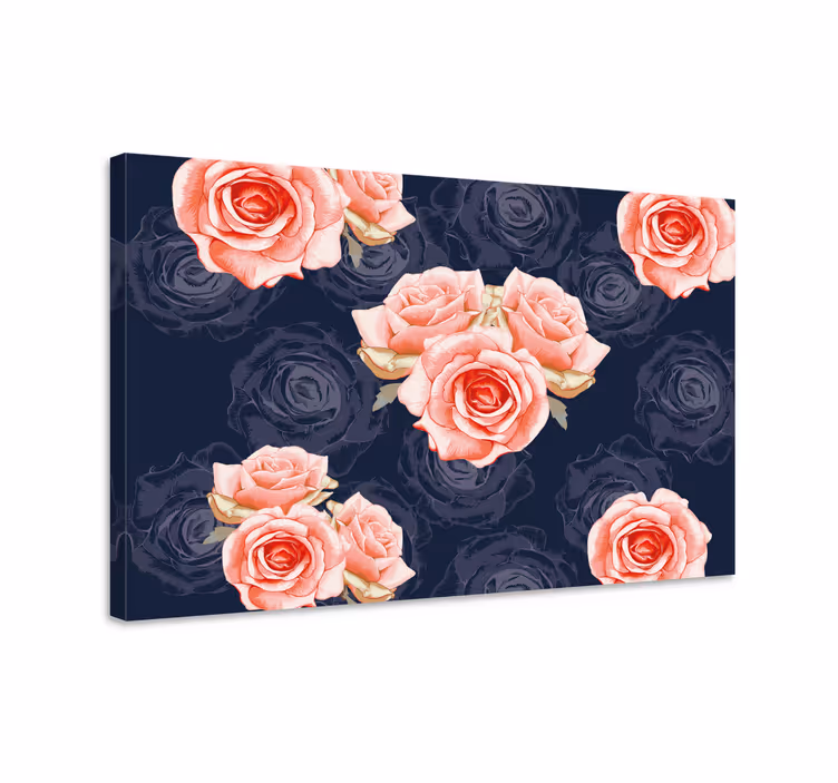 Leinwandbild zarte rosenblüte gruppe - TenStickers