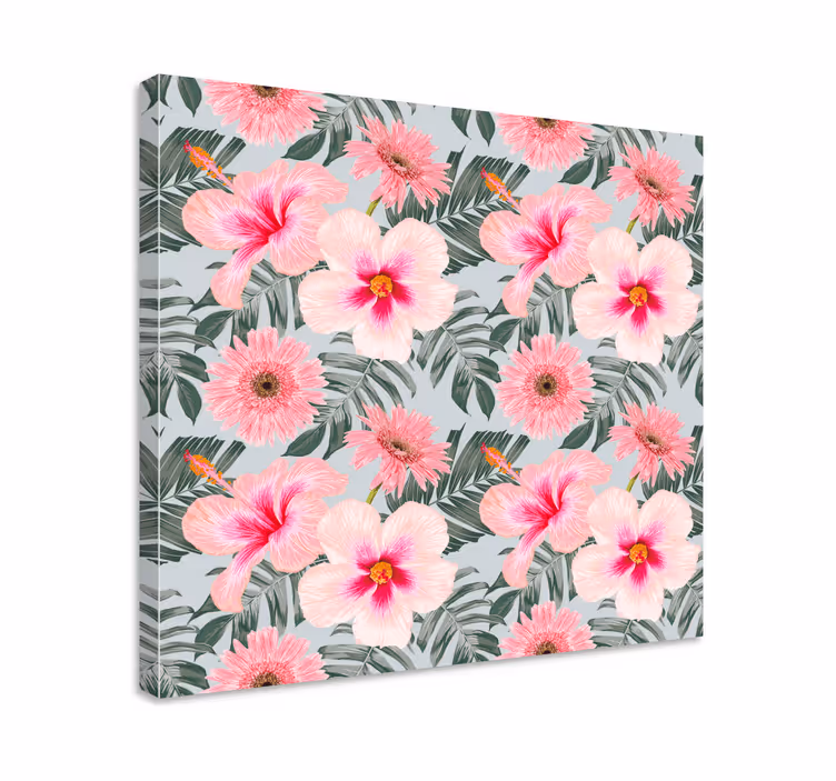 Leinwandbild tropisches blumenarrangement - TenStickers