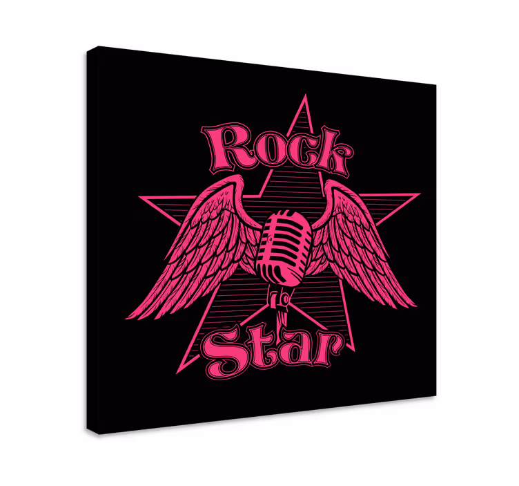 Wandbild musik rockster flügel - TenStickers