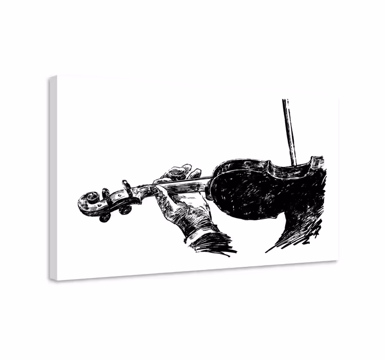 Wandbild musik geiger in aktion - TenStickers