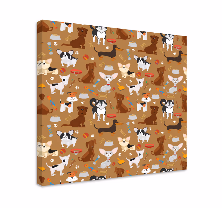Wandbilder Hunde braune welpen - TenStickers