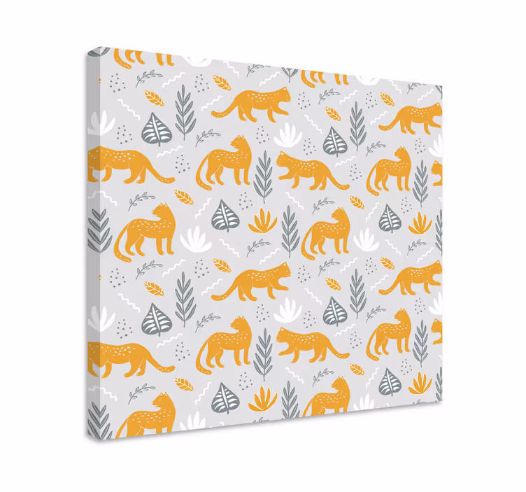 Wandbilder hunde mit verspieltem tiermuster - TenStickers