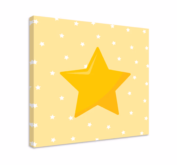 Leinwandbild Kinder Gelber klassischer stern - TenStickers