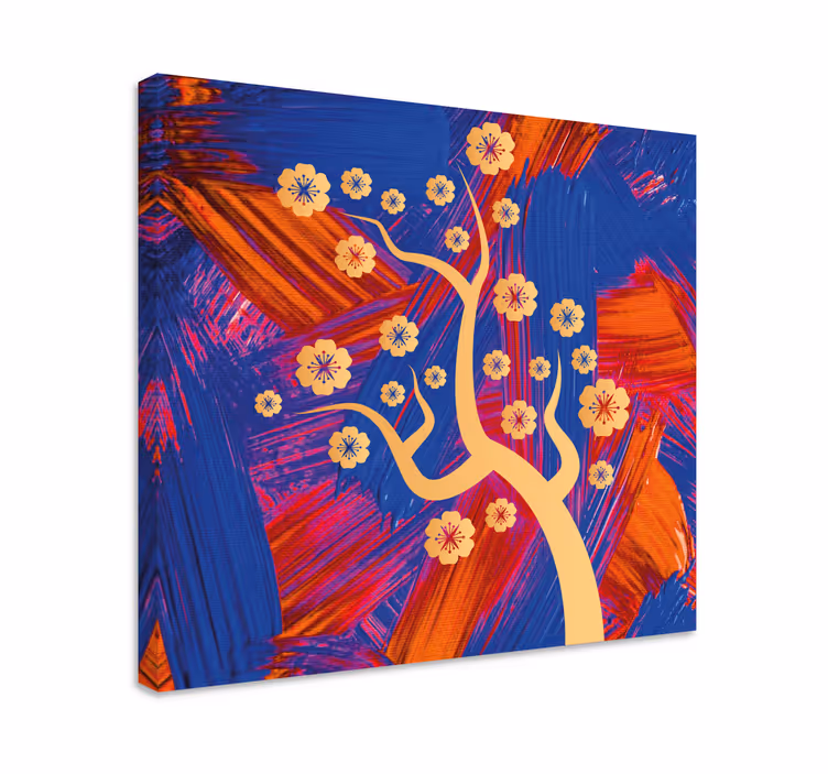 Leinwandbild baum mit blüten - TenStickers