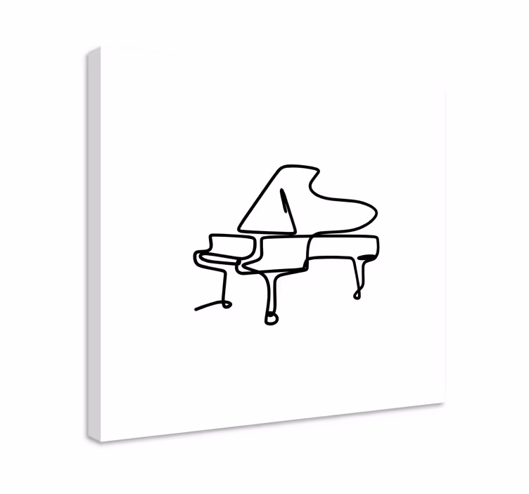 Wandbild musik klavierumriss - TenStickers